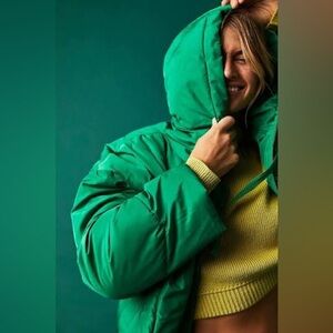 Free People Jackets & Coats | Green Trapeze Haley Puffer